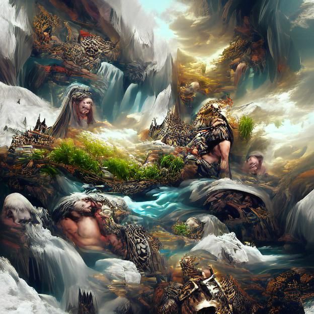 Valhalla: A Glorious Norse Afterlife Scene