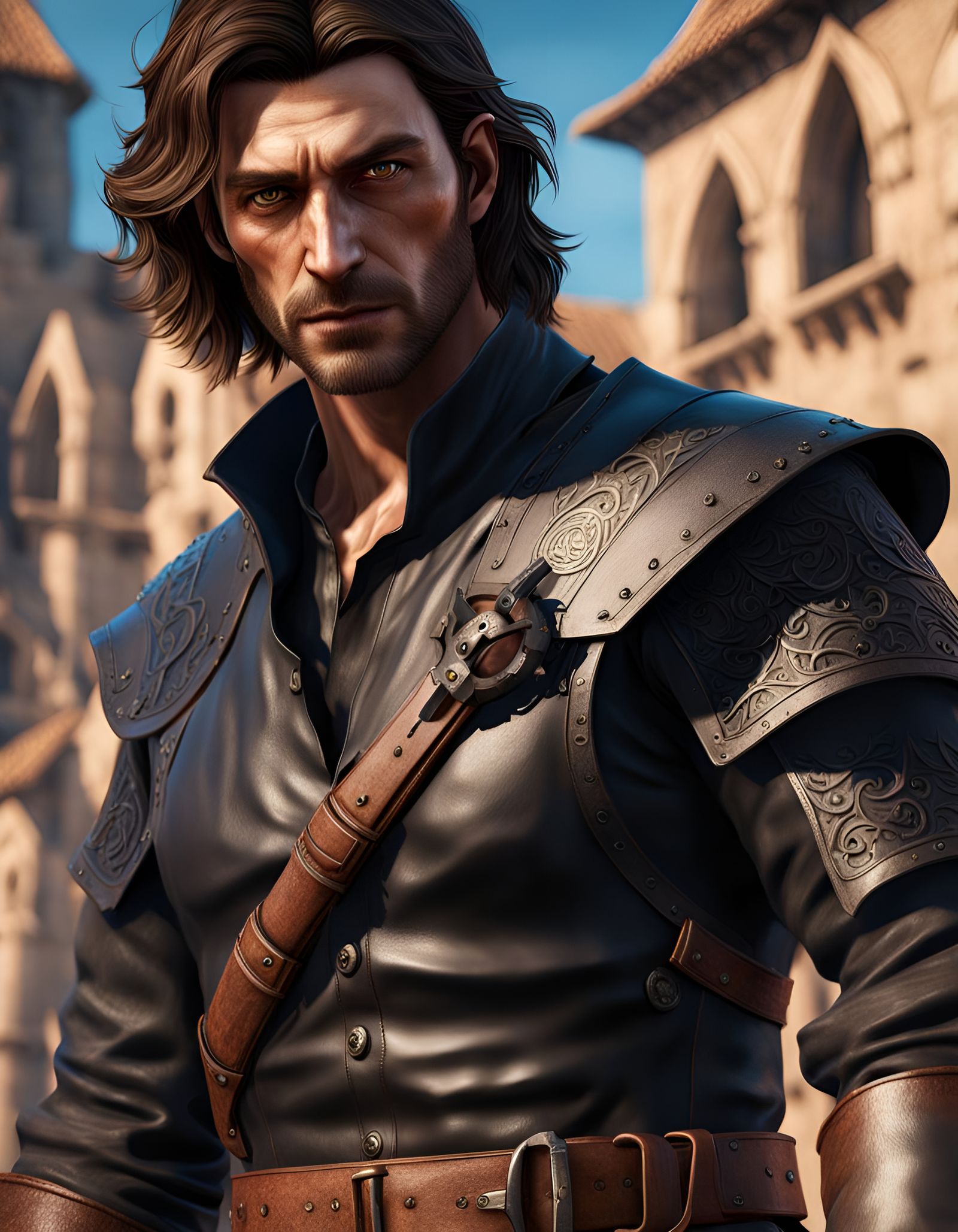 Hyperrealistic Medieval Thief Portrait in 8K
