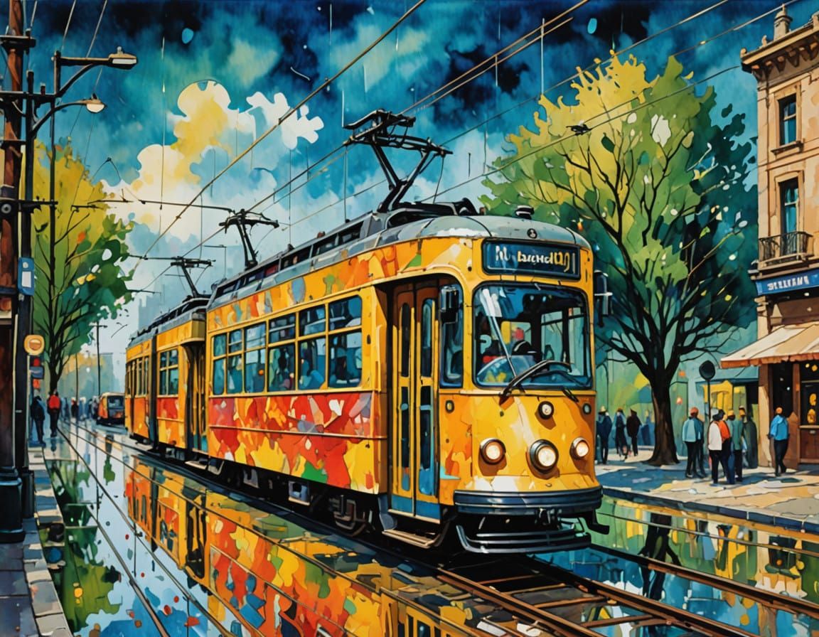 Surreal Gouache Masterpiece with Infinite Reflections