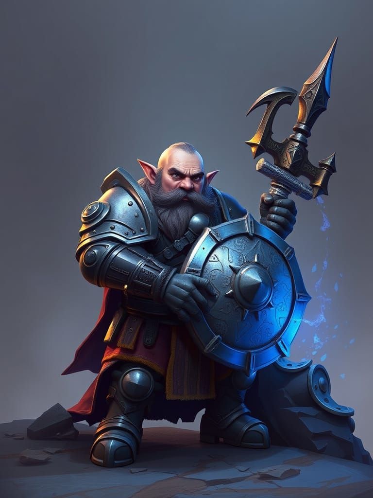 Dwarf Warrior in Iron Man Armor