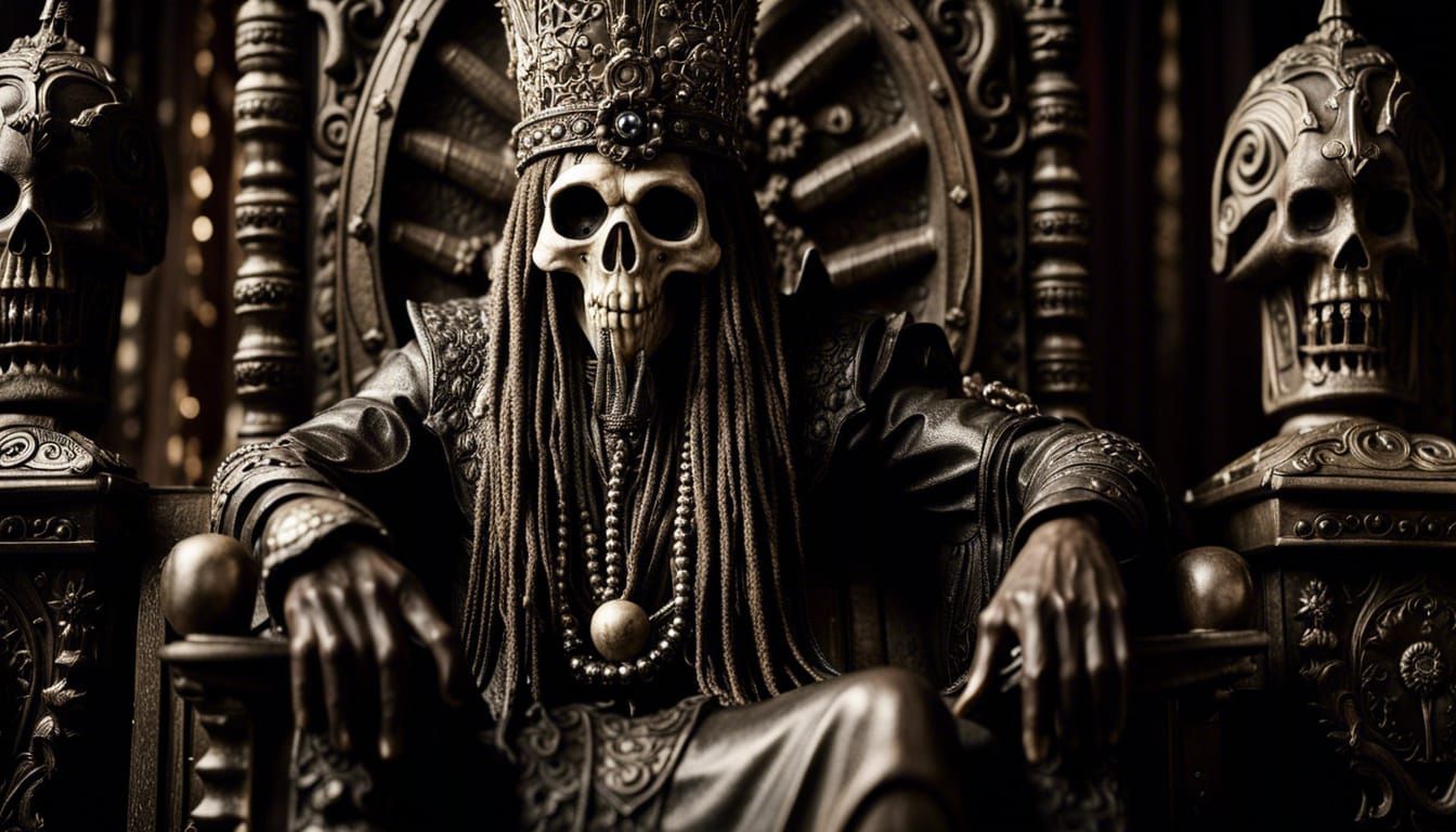 Eldritch Voodoo Priest on Bone Throne
