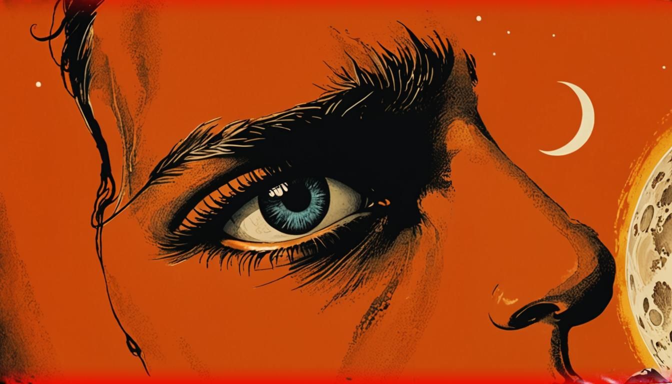 Man in the Moon Surrealist Illustration