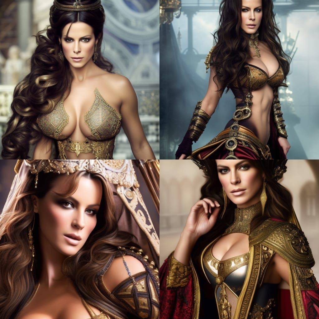 Kate Beckinsale as Medieval Courtesan: Digital Art
