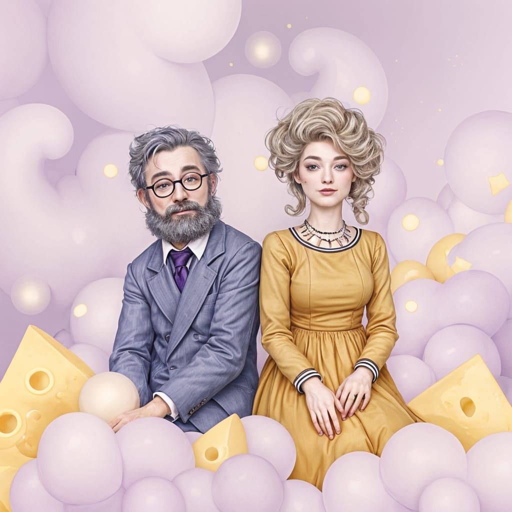 Whimsical Friends in a Field of Lavender