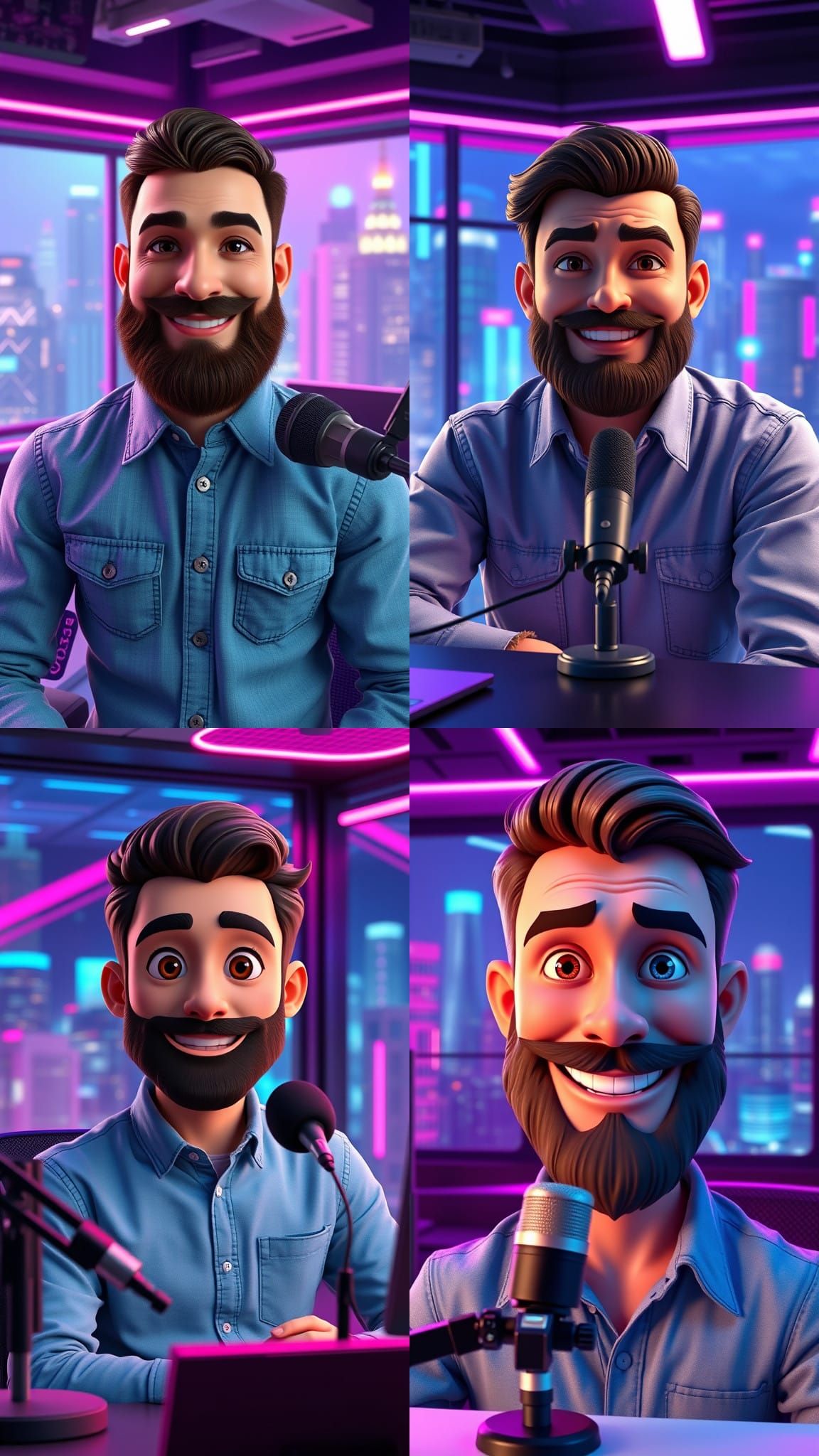 Pixar-Inspired Avatar in Cyberpunk Studio