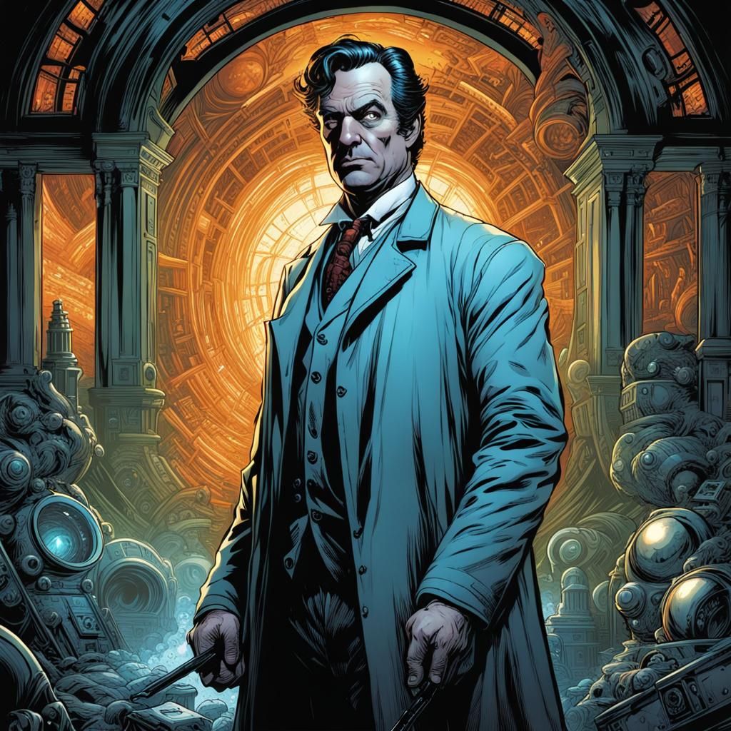 Doctor Abhorrent in Comic Book Art Style