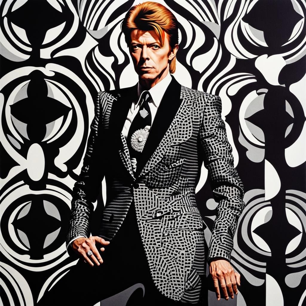Hypnotic Suit Portrait in Hyperrealistic Style