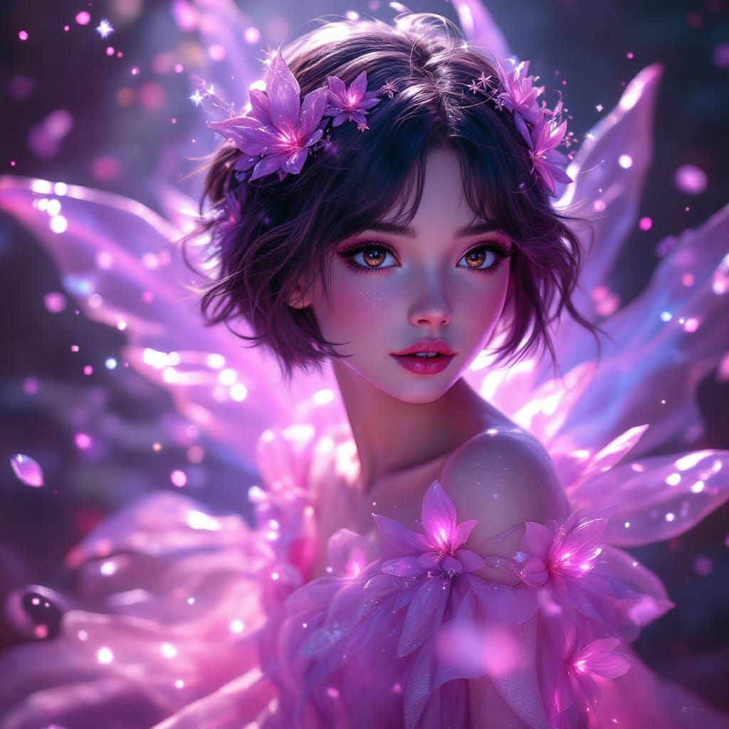 Youthful Fairy Goddess Cora in Fantasy Art Style