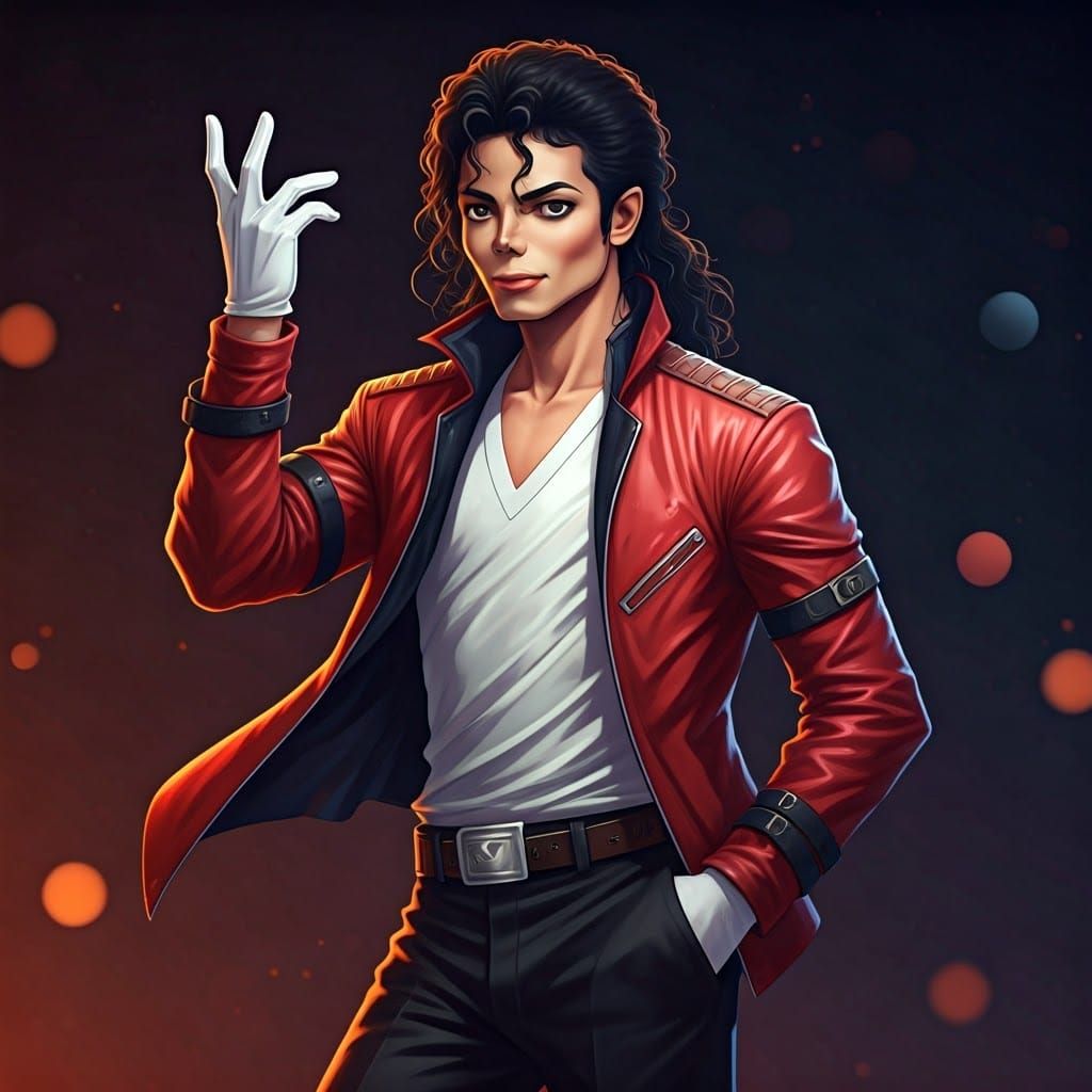 Michael Jackson in 3D Anime Style Concept Art
