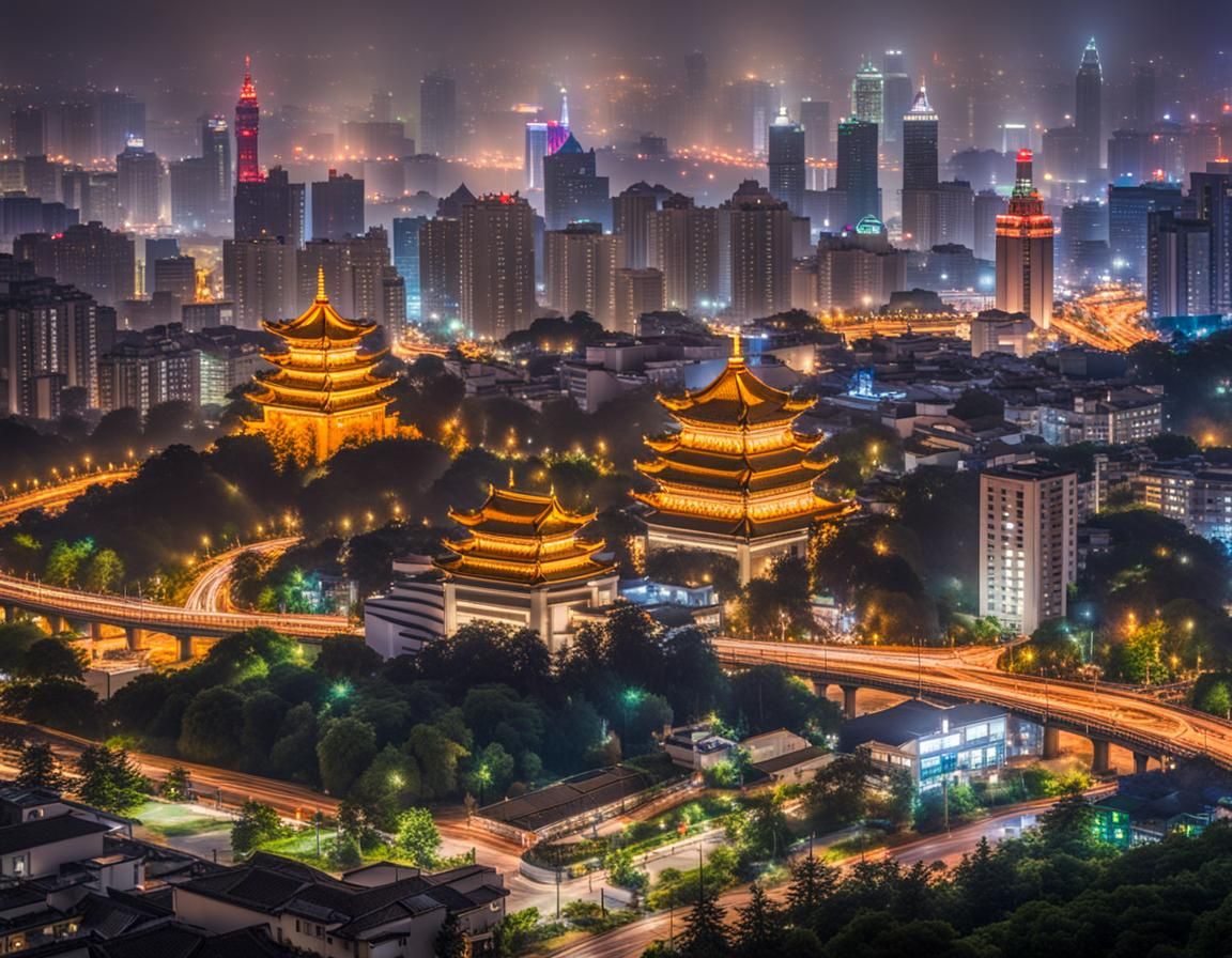 Nanjing City View: Professional Photography with Bokeh