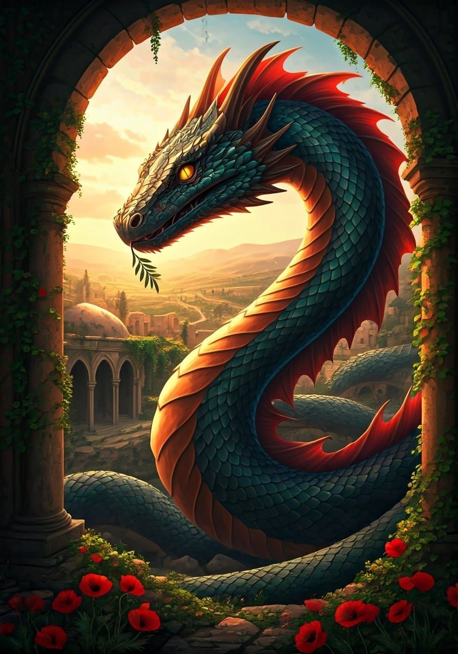 Serpent Guardian of Ancient Palestinian Ruins