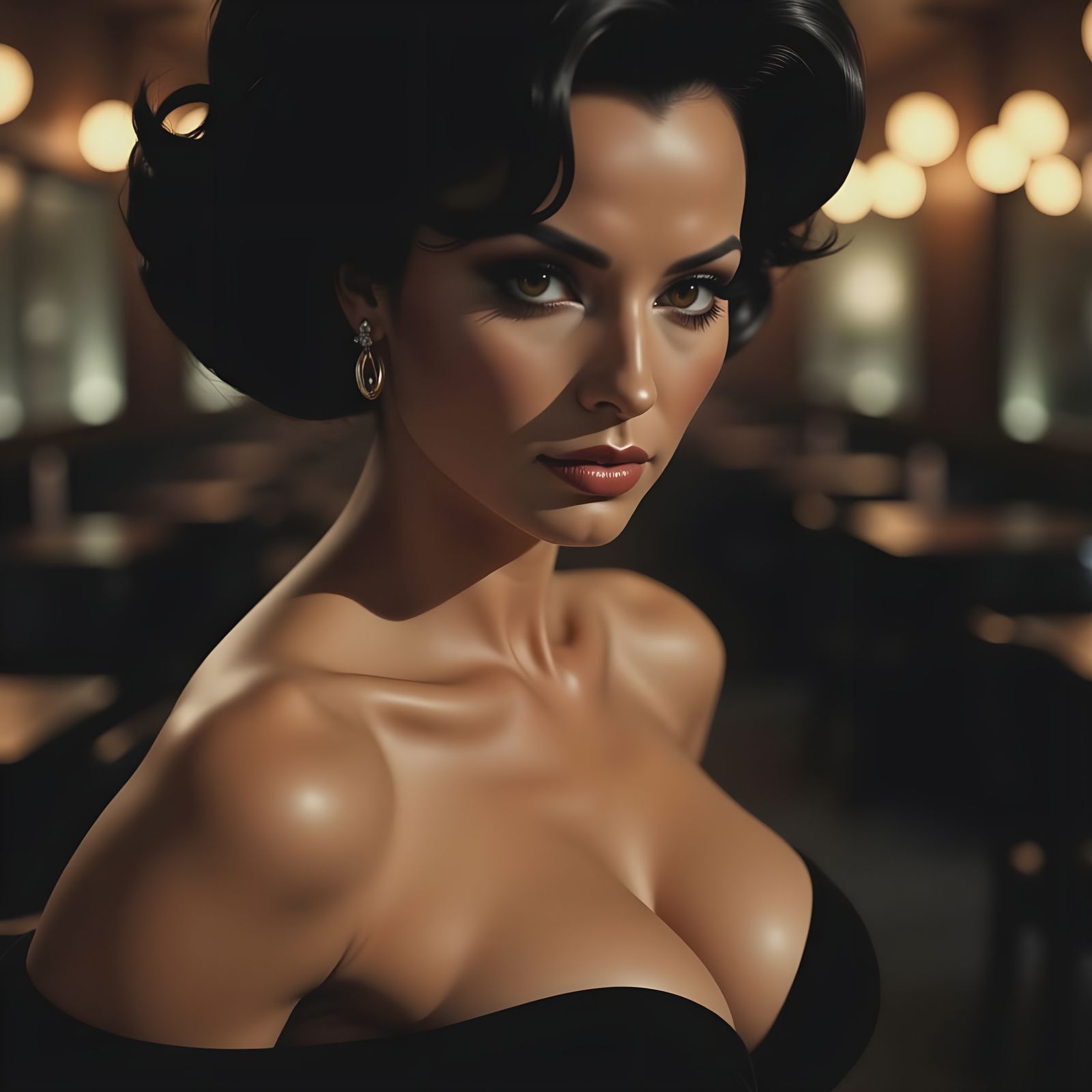 Film Noir Beauty In Dramatic Chiaroscuro