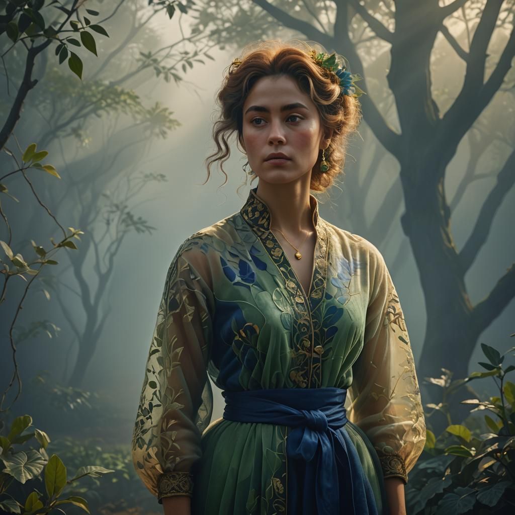 Matisse-Inspired Portrait in Foggy Morning Light