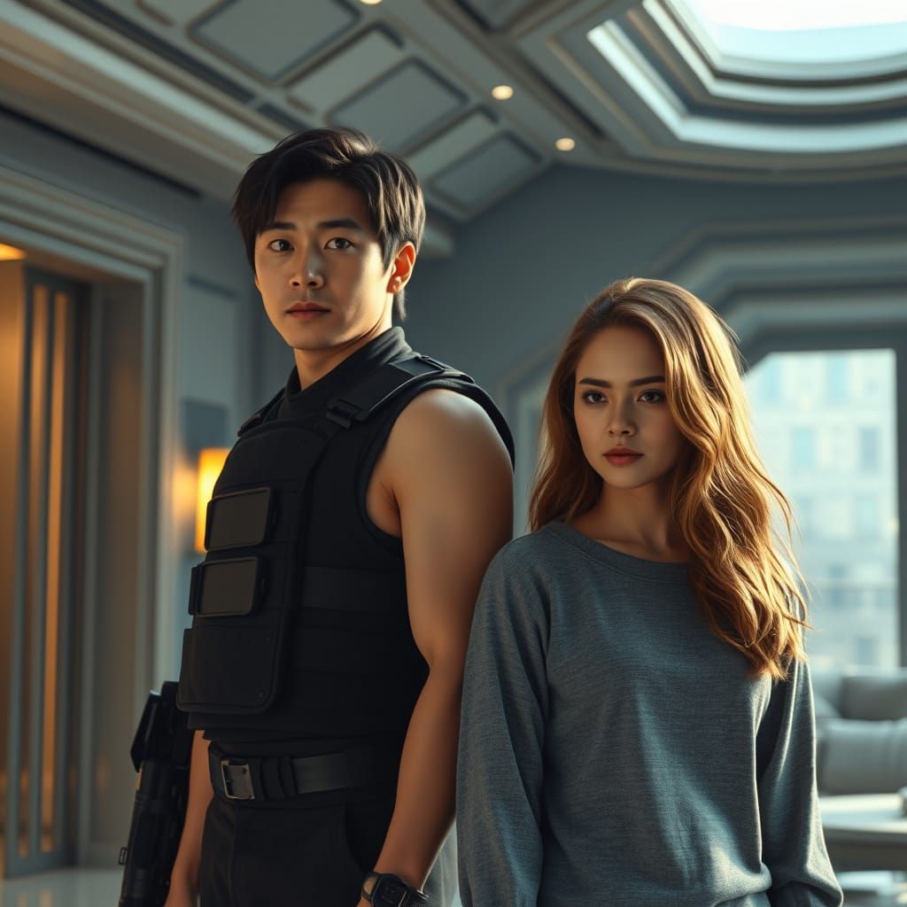 Epic Futuristic House Interior with Meticulously Detailed Di...