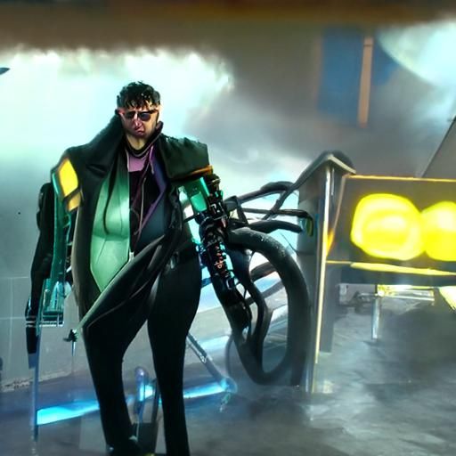 Doc Ock in Cyberpunk 2099 Neon Style