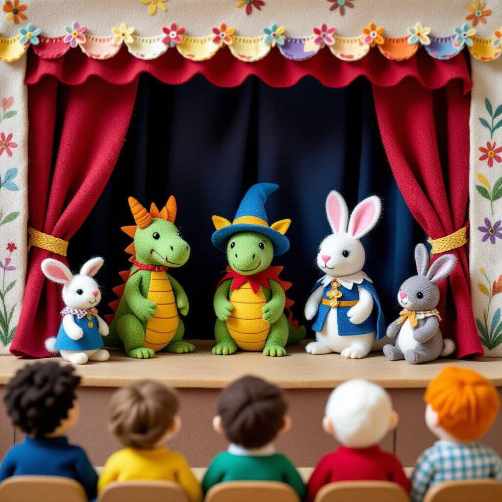 Enchanting Felt Puppet Show in Storybook Style