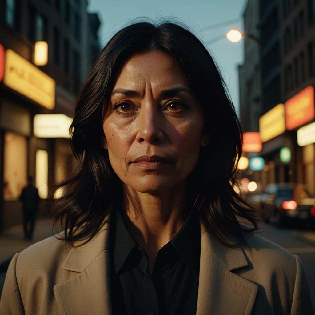 Hyperrealistic Portrait of a Native American Psychiatrist