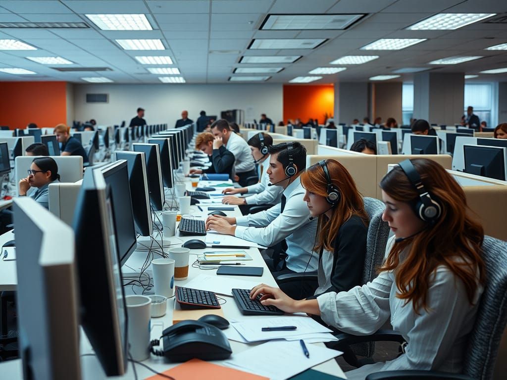 Diverse Professionals Thrive in Modern Call Center