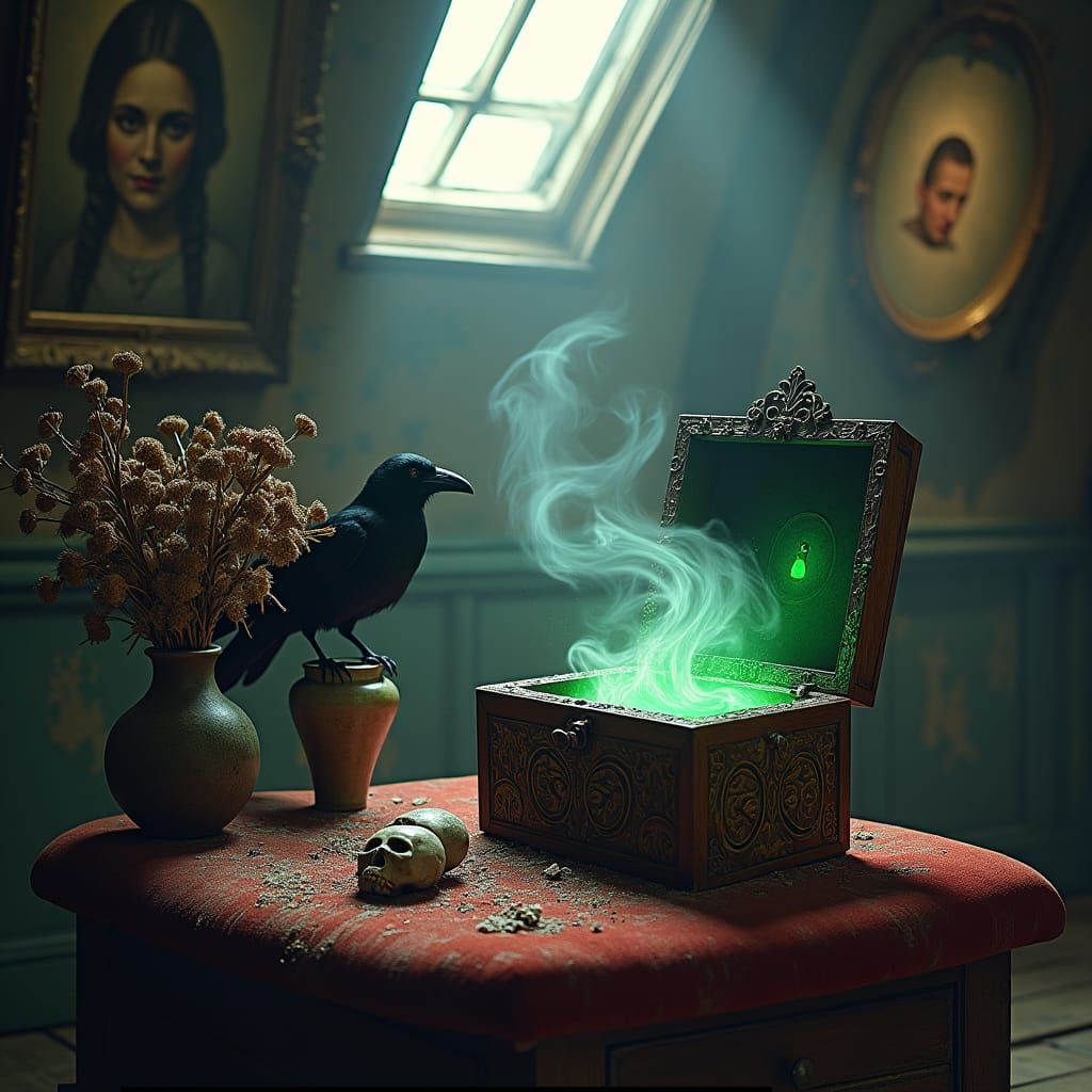 Ornate Music Box Exhales Spectral Mist