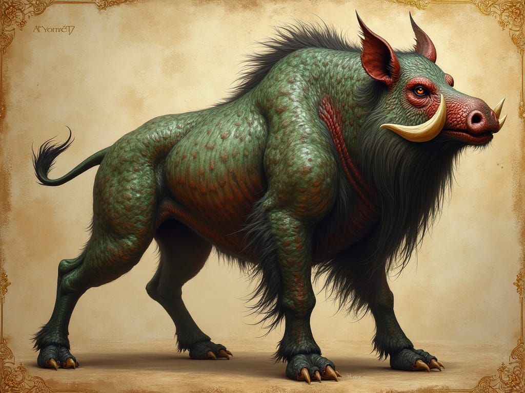 Ypotryll: A Medieval Heraldic Beast in Fantasy Realism