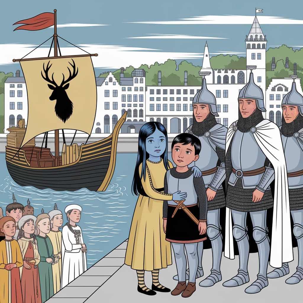 Medieval Queens' Farewell at White Harbor