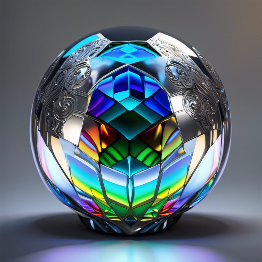 Rainbow Stained Glass Ball in Unreal Engine