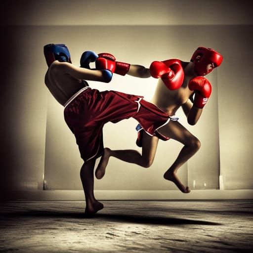 Boxers' Fight: Hyperrealistic Jar Battle