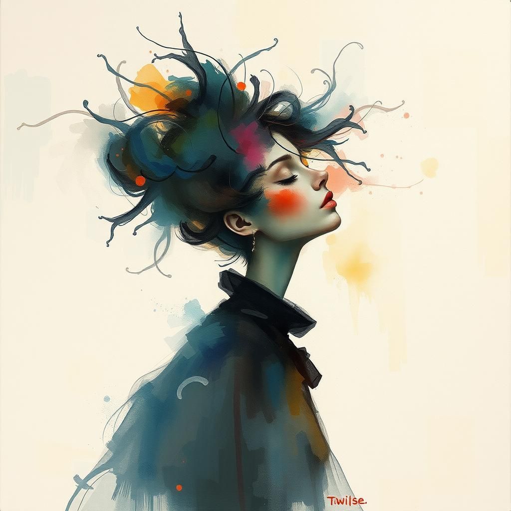 Gouache Style Impressionist Masterpiece in Watercolor