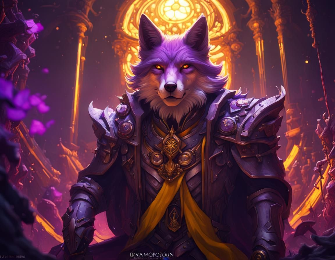 Dark Fantasy Splash Screen Art in Deep Color