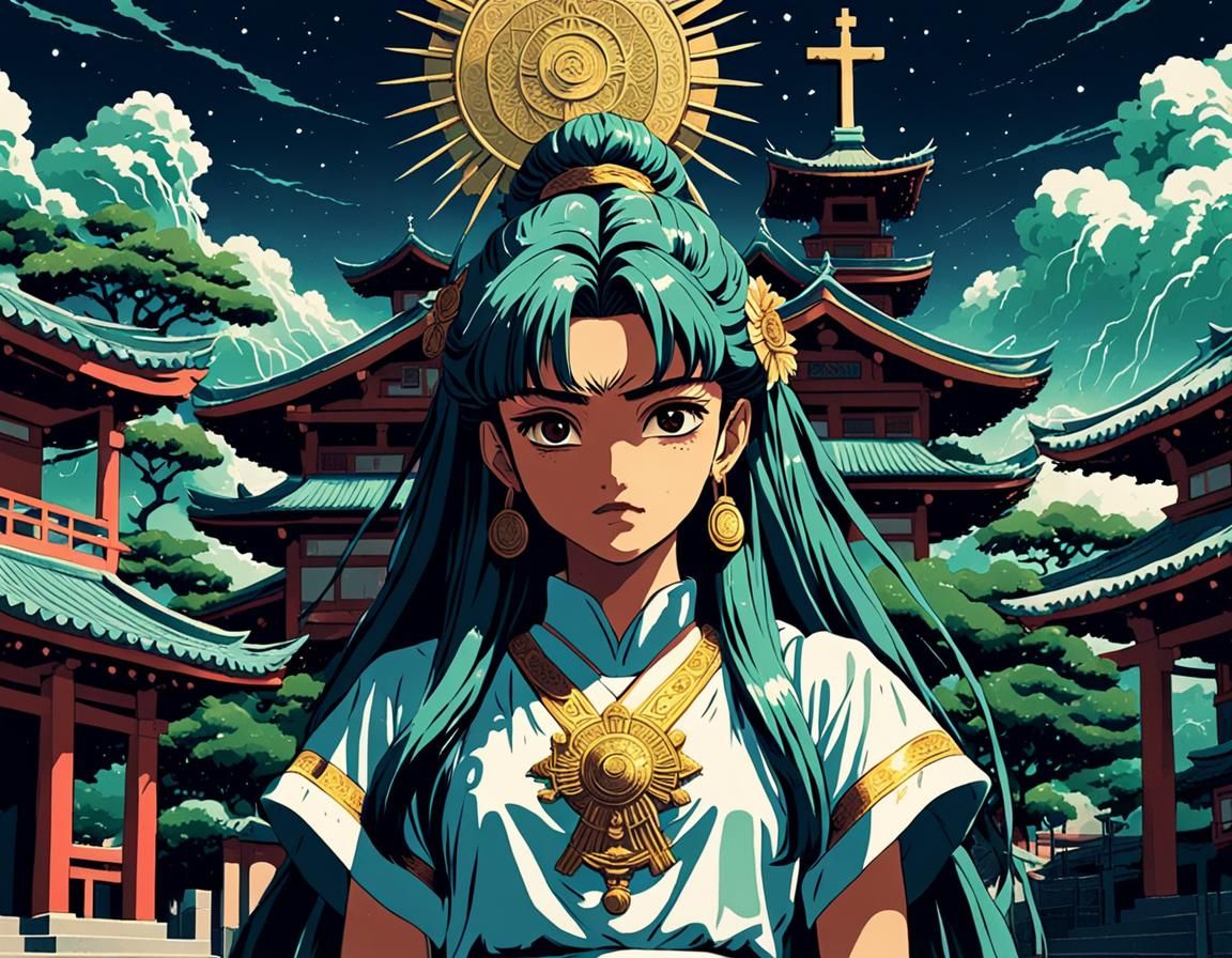 Mescaline Goddess at San Pedro Shrine: 90s Anime