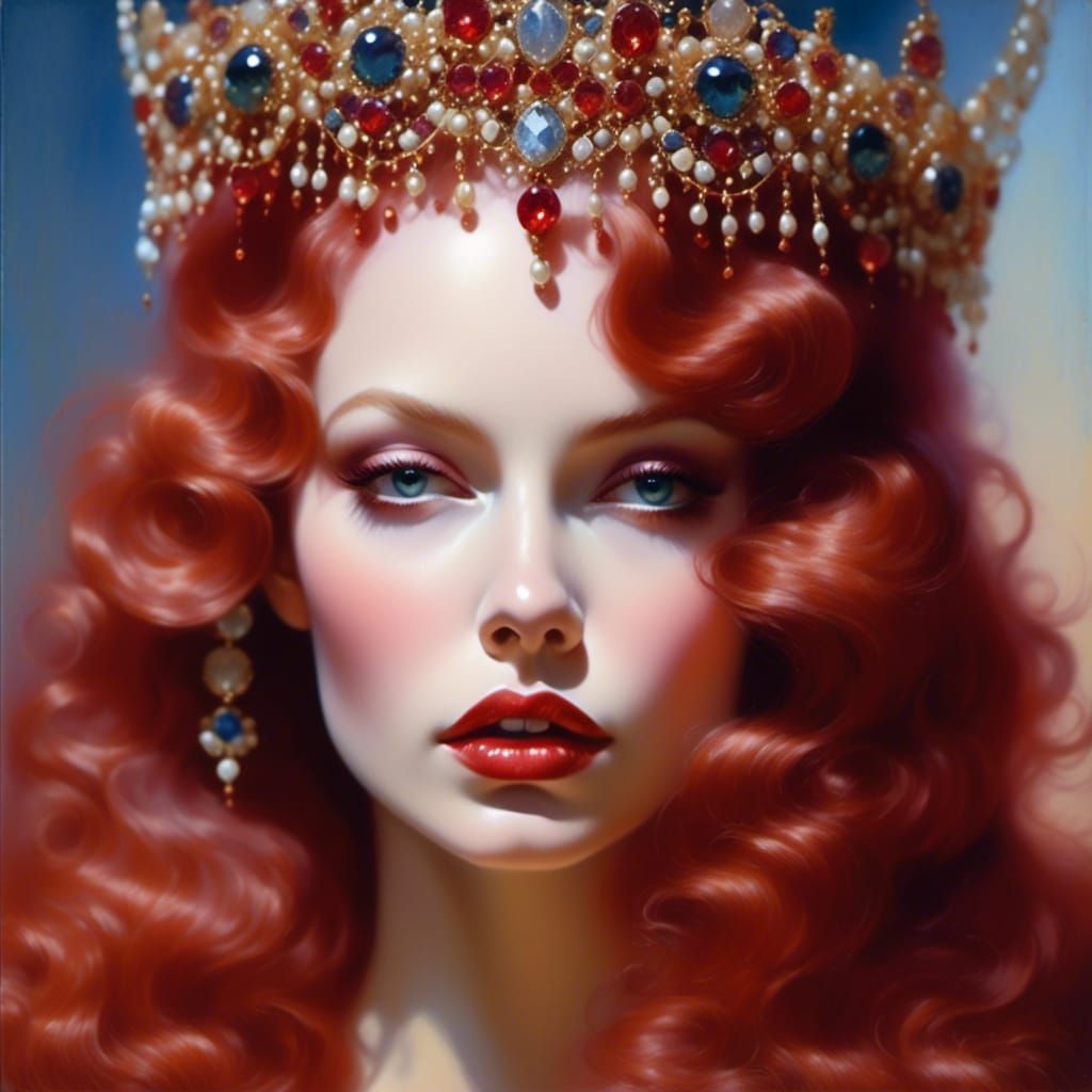 Lady Covered in Pearls and Gems: Fantasy Masterpiece