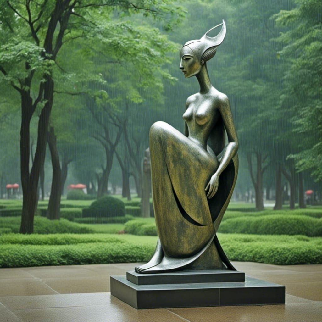 Rain Goddess with Dadaist Forms