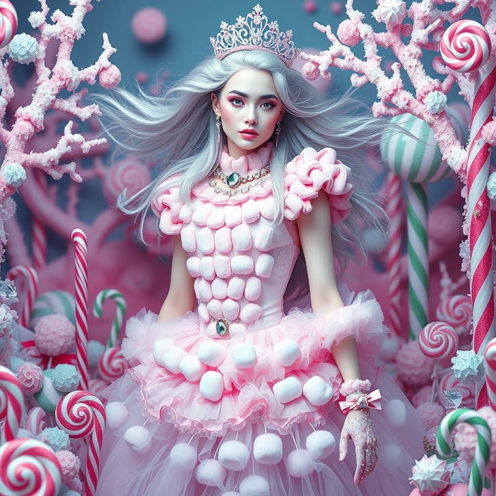 Sugar-Kissed Princess Reigns in Whimsical Candyland