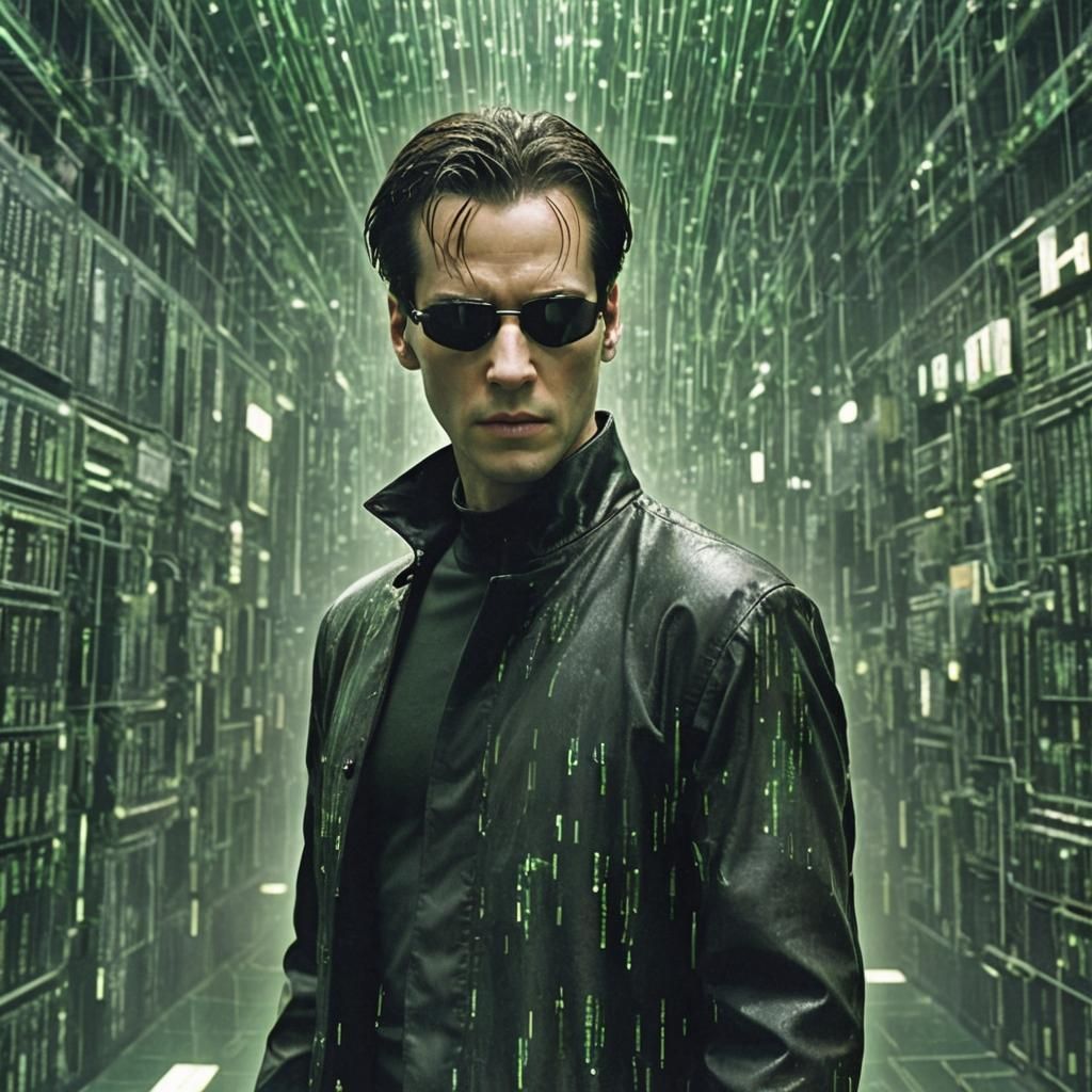 A human-dog-creature fusion with  Mr. Smith of Matrix, matri...