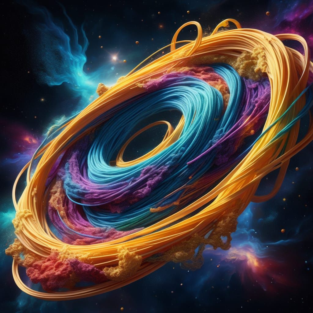 Cosmic Energy Pasta with Nebula Sauce