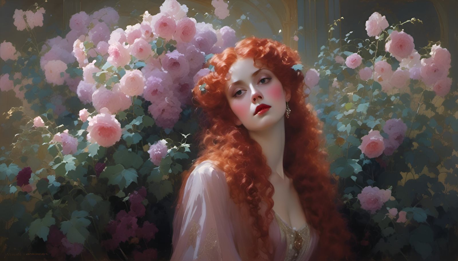 Victorian Vampire Portrait in Early 20th-Century Style