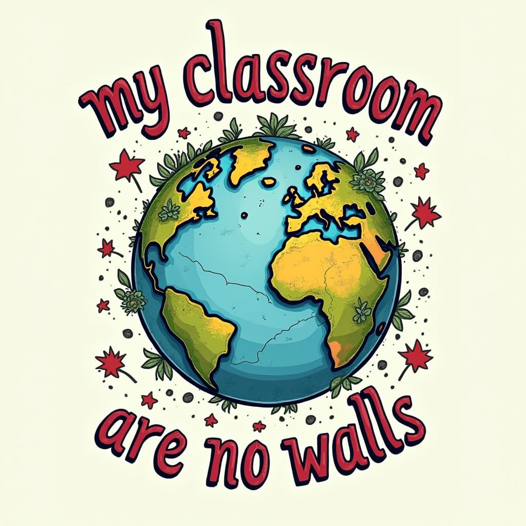 Whimsical Globe Illustration Celebrates Limitless Learning S...