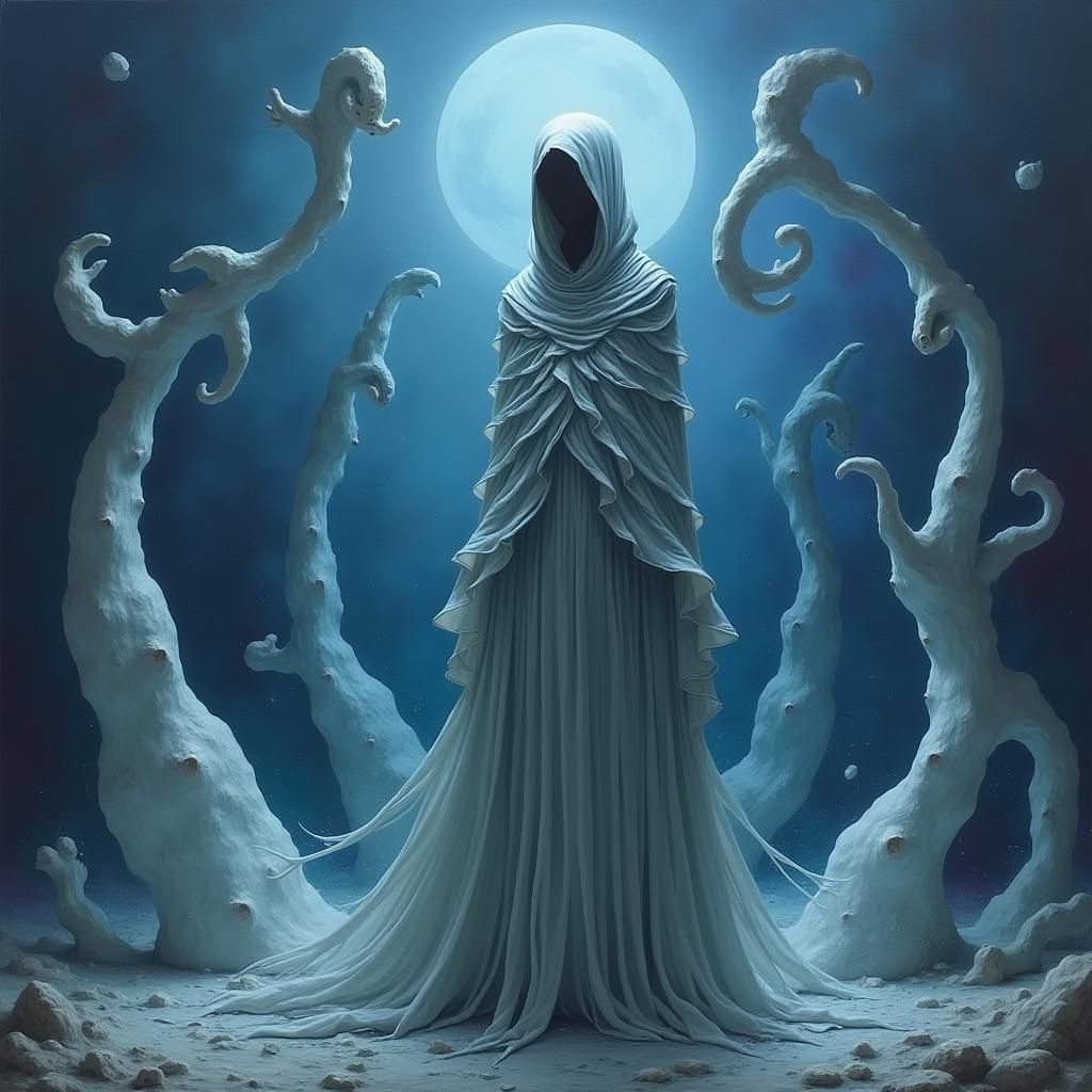 Ethereal Figure in Dreamscape, Salvador Dali Style