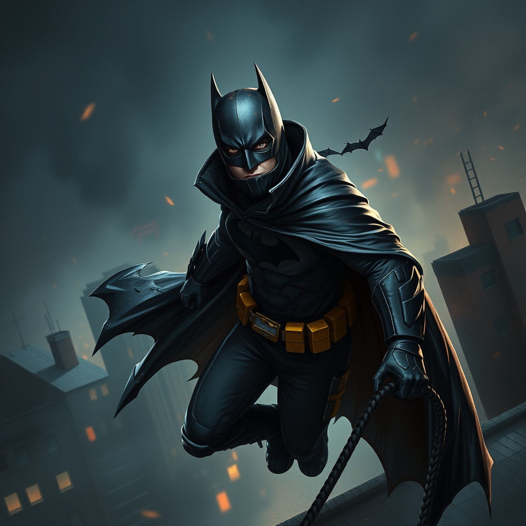 Naruto as Batman in Dark Matte Painting