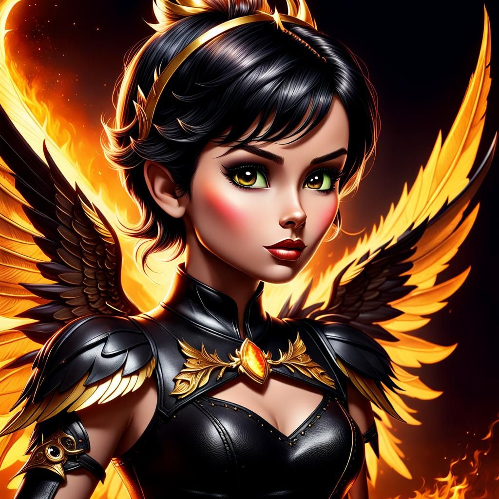 Tinkerbell: Princess of Darkness with Fiery Wings