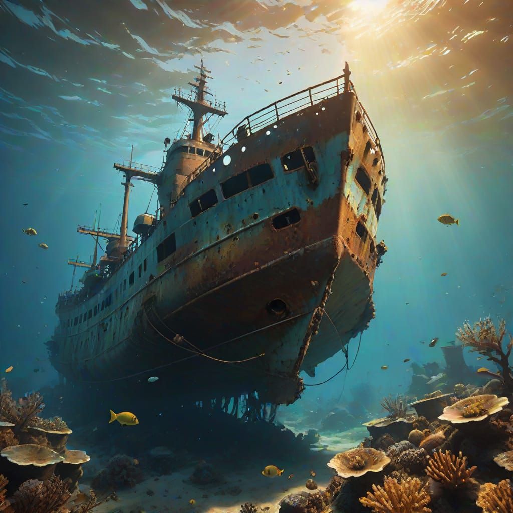 Andrea Doria Wreck in Ken Marschall Style