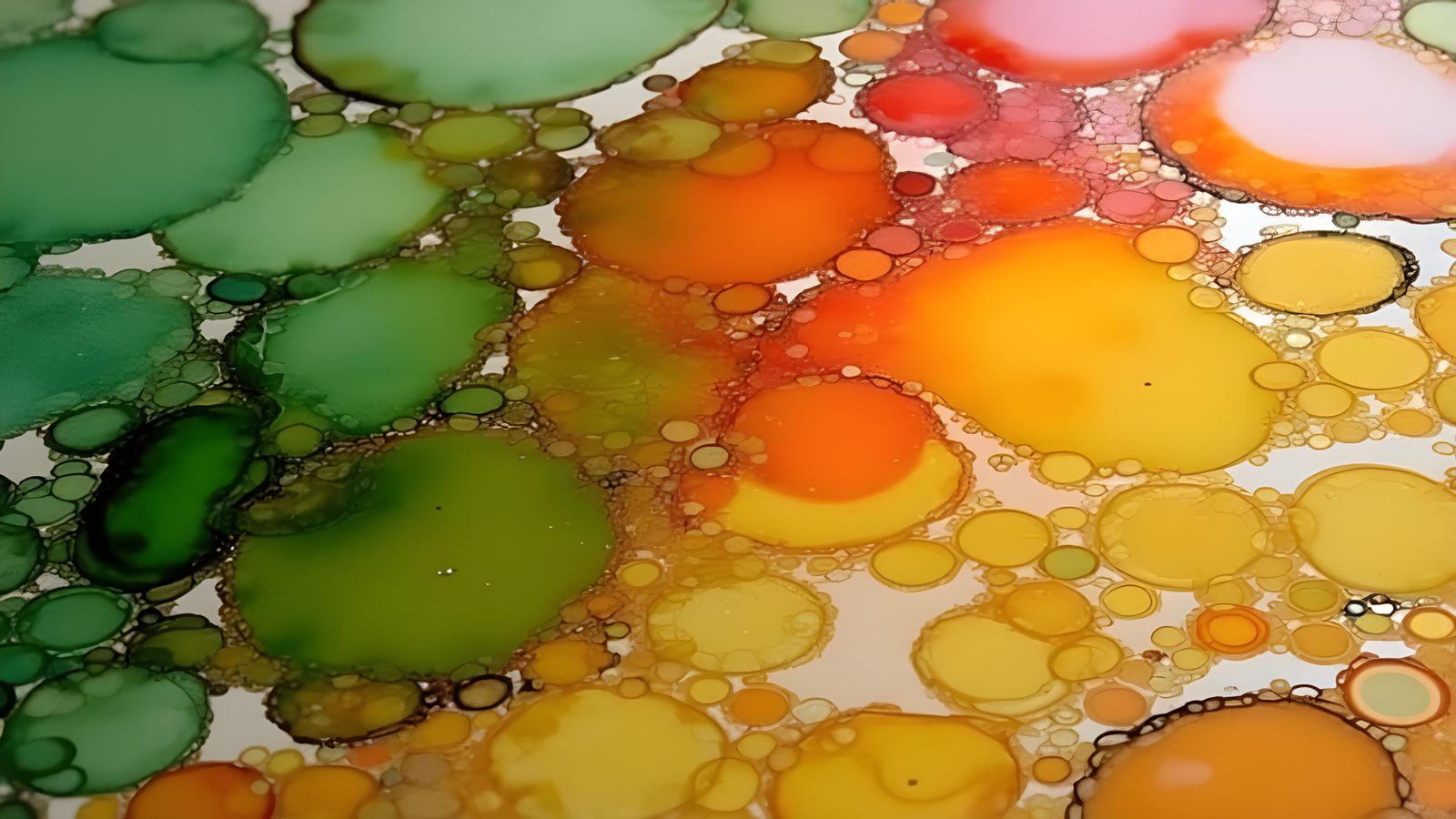 Vibrant Alcohol Ink Swirls as Encaustic Painting
