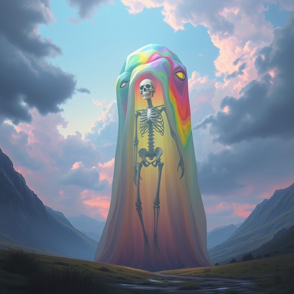 Giant Translucent Slime Cathedral in Colorful Valley