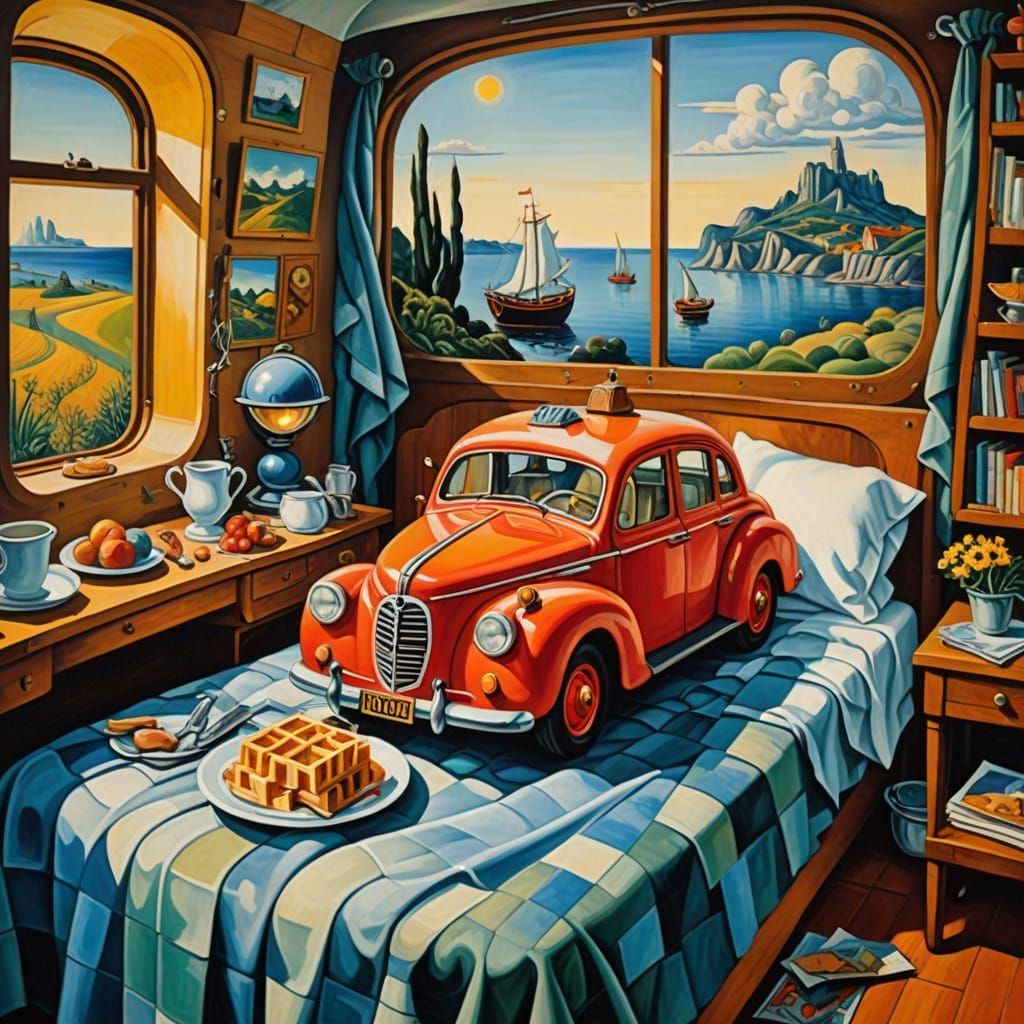 Surreal Collage of Objects and Art Styles