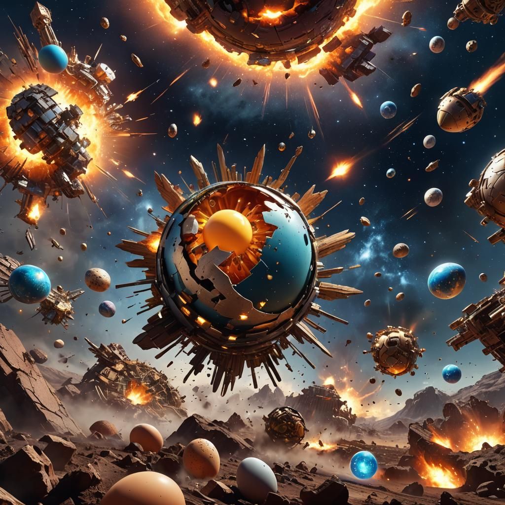 Mechanical World Egg's Epic Cosmic Battle