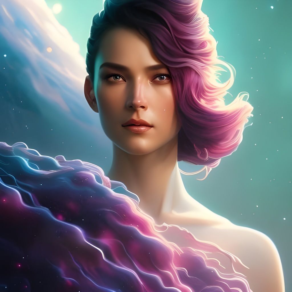 Lonesome Galaxy Portrait in Dynamic Lighting