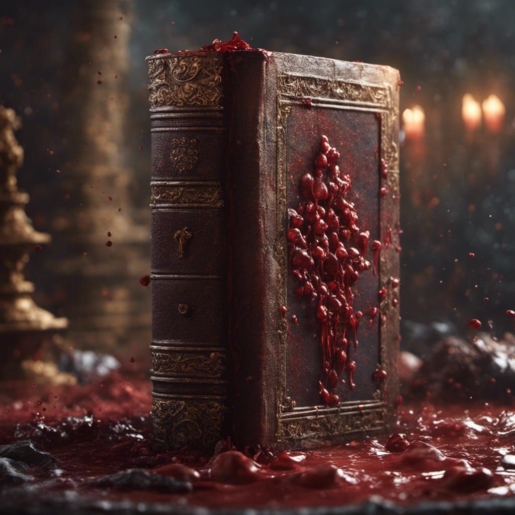 Bible Soaked in Blood: Detailed Matte Painting