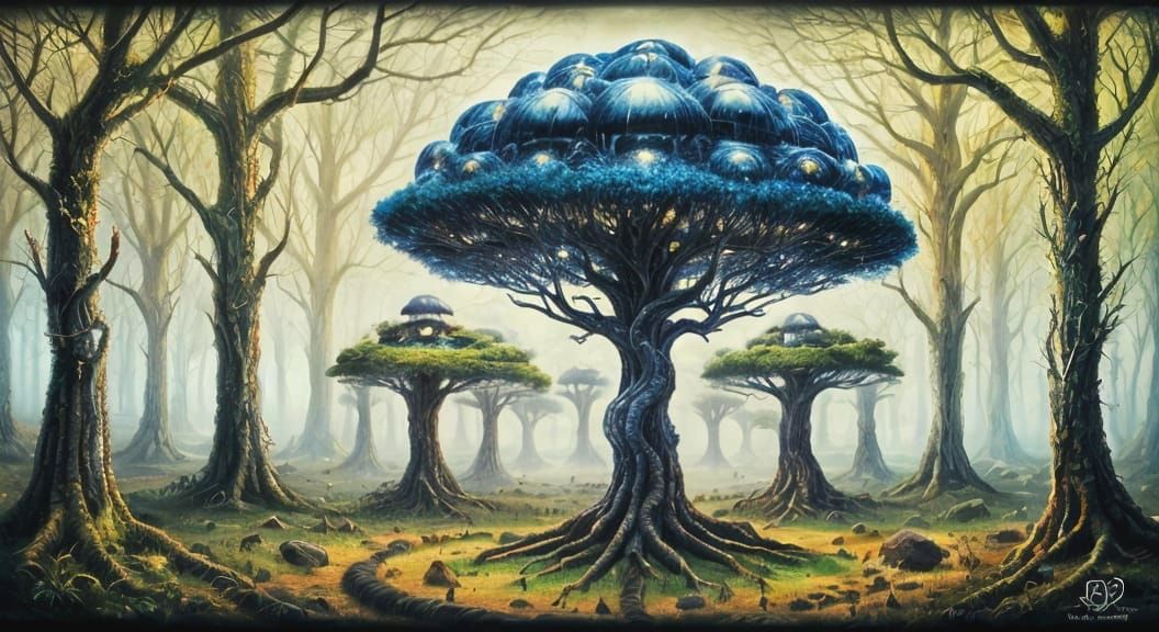 Dreamy Thomas Kinkade-Inspired Art with Whimsical Elements