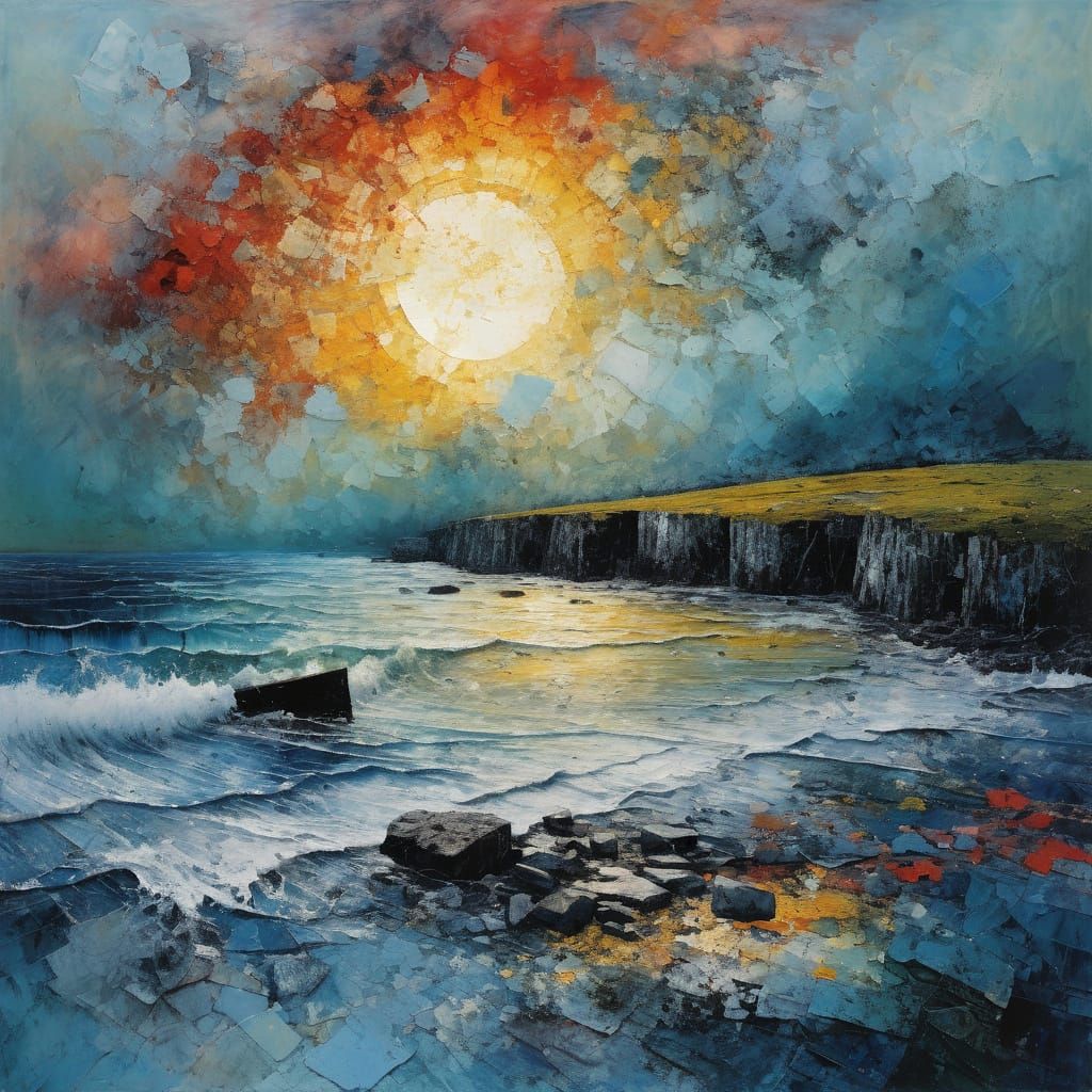 Expressionist Painting of Echoes and Silences in Impasto Sty...