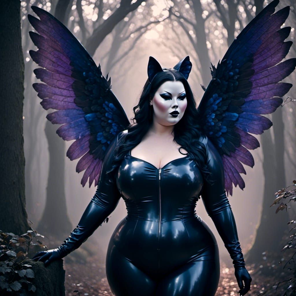 Dark Fairy Embraces Loved One in Dreamlike Setting